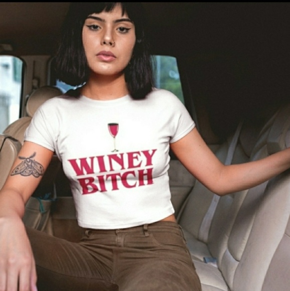 "WINEY B*TCH" BRAND NEW BEAUTIFUL TEE! - Picture 2 of 2
